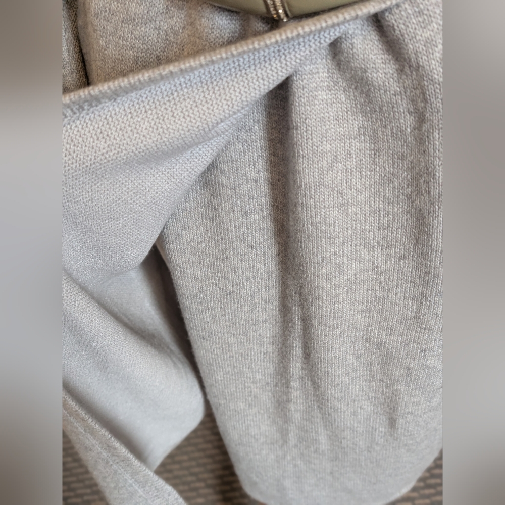 ST JOHN vintage gray sweater wrap dress sz 6 - Picture 6 of 13